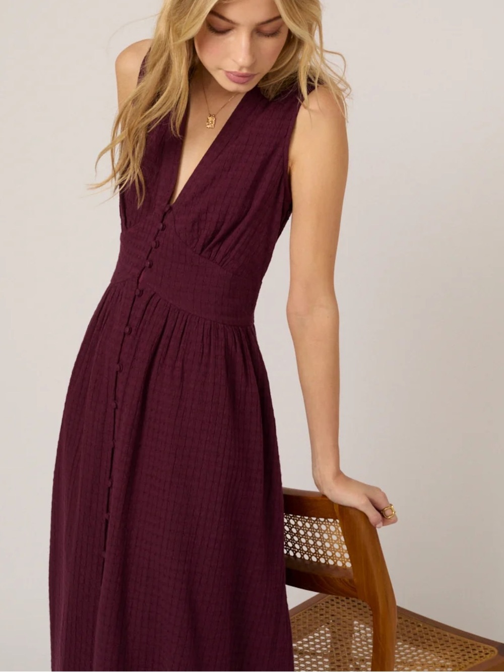 NWT (size 10) Nobody’s child Purple Sleeveless Starlight Midi Dress - Picture 4 of 8